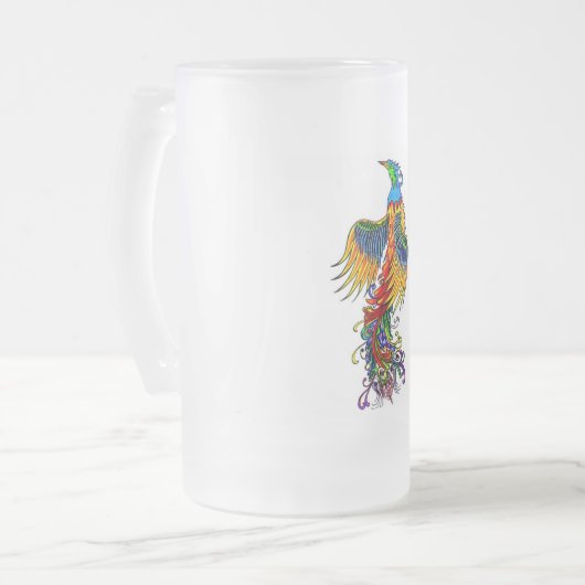 Aufstieg des Phoenix Mattglas Bierglas (Vorderseite Links)
