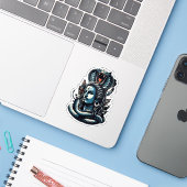 "Aufstieg des Schlangenfürsten" Aufkleber (Laptop mit iPhone)