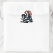 Aufstieg des Schlangengottes" Quadratischer Aufkleber (Tasche)
