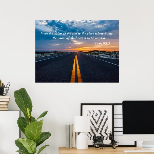 Aufstieg des Sonnenpsalms 113 Poster (Heimbüro)