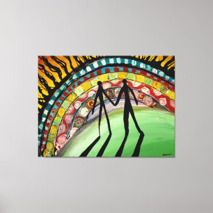 Aufstieg einer neuen Sun eingewickelten Leinwand