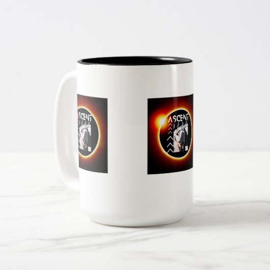 Aufstieg - Es geht um die Klippe! Zweifarbige Tasse (Vorderseite Links)