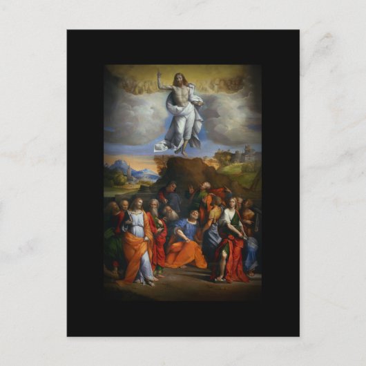 Aufstieg in goldene Wolken Postkarte (Vorderseite)