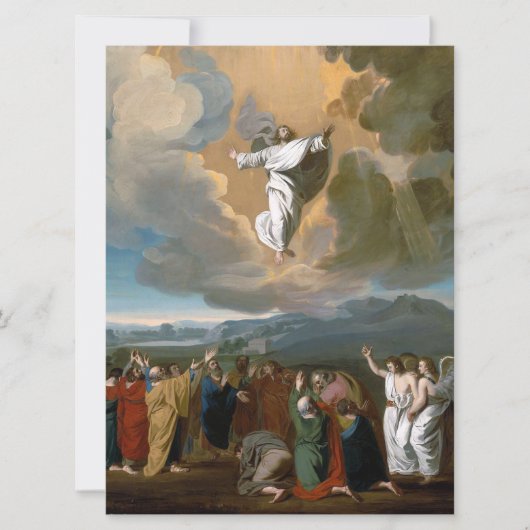 Aufstieg (Jesus Christus steigt in den Himmel auf Karte (Vorderseite)