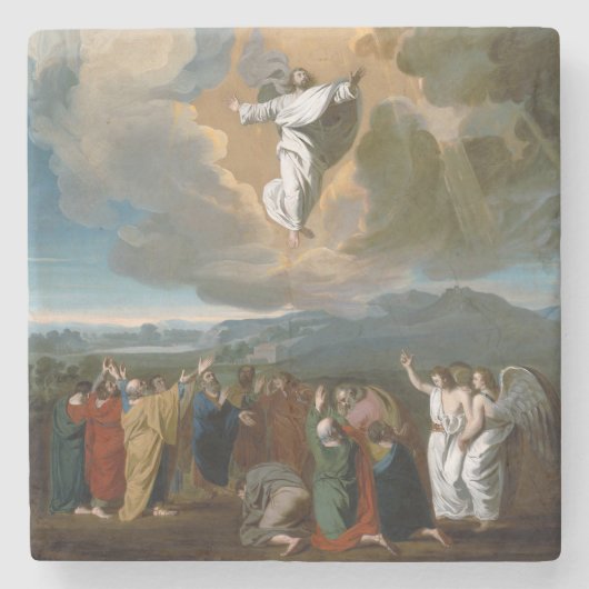 Aufstieg (Jesus Christus steigt in den Himmel auf Steinuntersetzer (Vorderseite)