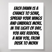 Aufstieg mit dem inspirierenden Mini-Gedicht der S Poster (Vorne)