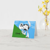 Aufstieg! Niedlicher Kitty Notecard Karte (Gelbe Blume)