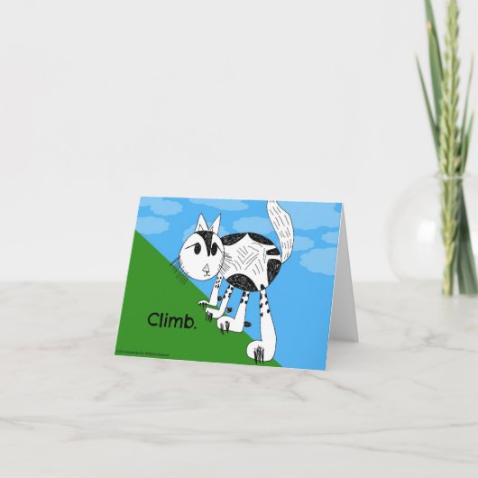 Aufstieg! Niedlicher Kitty Notecard Karte (Vorderseite)