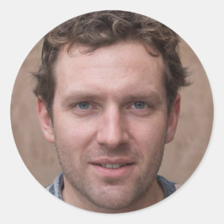 Aufstieg oben runder aufkleber