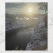 Aufstieg, Sip, Shine. Etikett für Weinflaschen (Einzelnes Label)