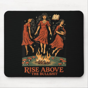 Aufstieg über den Bull Funny Hexen Halloween Femin Mousepad