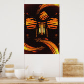 Aufstieg über der digitalen Kunst Poster (Küche)