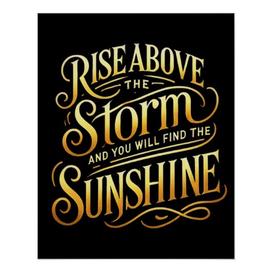 Aufstieg über und glänzendes Poster (Vorderseite)