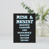 Aufstieg und Aufstand | Anti Donald Trump Postkarte (Stehend Vorderseite)