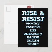 Aufstieg und Aufstand | Anti Donald Trump Postkarte (Vorne/Hinten)