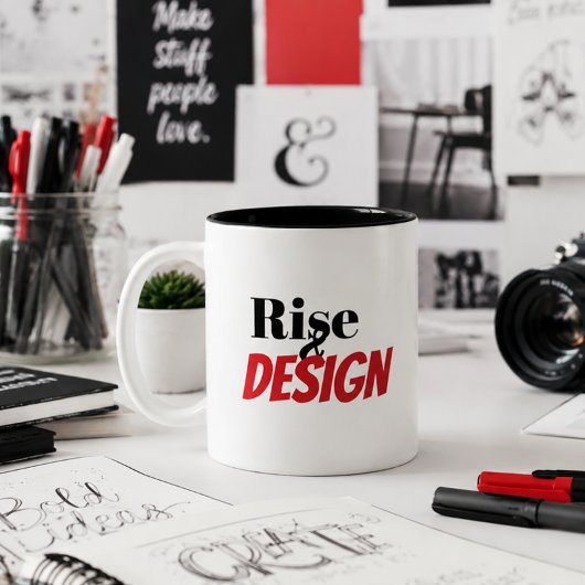 Aufstieg und Design Zweifarbige Tasse