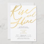 Aufstieg und Glanz Gold Drehbuch nach der Hochzeit Einladung (Vorderseite)