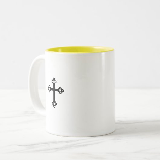 Aufstieg und Glanz! Zweifarbige Tasse (Vorderseite Links)