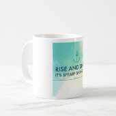 Aufstieg und glänzen es ist Spearfishing Zeit Kaffeetasse (Vorderseite Links)