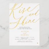 Aufstieg und glänzen nach der Hochzeit Brunch Part Folieneinladung (Vorderseite)