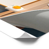 Aufstieg und glänzender Goldstar Poster (Ecke)