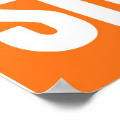 Aufstieg und Kürbisorange Poster (Ecke)