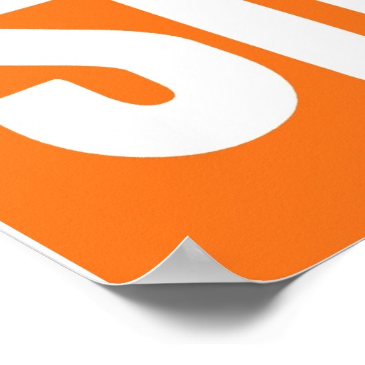 Aufstieg und Kürbisorange Poster (Ecke)