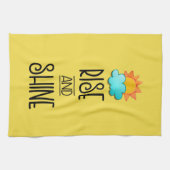 Aufstieg und Rheintypografie mit Sonne und Wolke Handtuch (Horizontal)