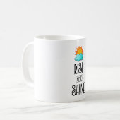 Aufstieg und Rheintypografie mit Sonne und Wolke Kaffeetasse (Vorderseite Links)