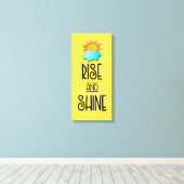 Aufstieg und Rheintypografie mit Sonne und Wolke Leinwanddruck (Insitu (Holzboden))