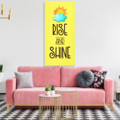 Aufstieg und Rheintypografie mit Sonne und Wolke Leinwanddruck (Insitu (Wohnzimmer))