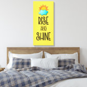 Aufstieg und Rheintypografie mit Sonne und Wolke Leinwanddruck (Insitu (Schlafzimmer))