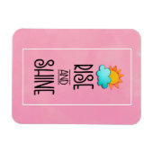 Aufstieg und Rheintypografie mit Sonne und Wolke Magnet (Horizontal)