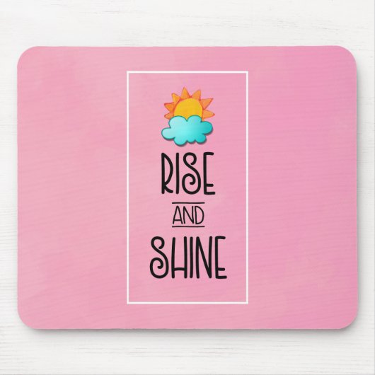 Aufstieg und Rheintypografie mit Sonne und Wolke Mousepad (Vorne)