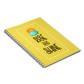 Aufstieg und Rheintypografie mit Sonne und Wolke Notizblock (Rechte Seite)