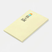 Aufstieg und Rheintypografie mit Sonne und Wolke Post-it Klebezettel (angewinkelt)