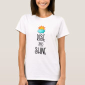 Aufstieg und Rheintypografie mit Sonne und Wolke T-Shirt (Vorderseite)
