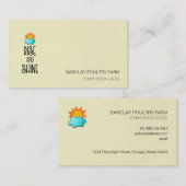 Aufstieg und Rheintypografie mit Sonne und Wolke Visitenkarte (Vorne/Hinten)