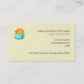 Aufstieg und Rheintypografie mit Sonne und Wolke Visitenkarte (Rückseite)