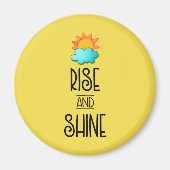 Aufstieg und Rheintypografie mit Sonnenaufgang Magnet (Vorne)