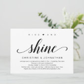 Aufstieg und Shine, Einladung zur Hochzeit (Stehend Vorderseite)