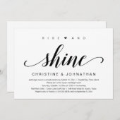 Aufstieg und Shine, Einladung zur Hochzeit (Vorne/Hinten)