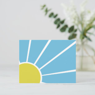 Aufstieg und Shine in Blau Postkarte