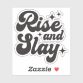 Aufstieg und Slay Funny Girl Quotes Custom Cut Vin Aufkleber (Blatt)