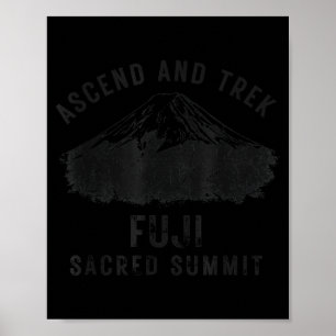 Aufstieg und Wanderung Fuji heiliger Gipfel Wander Poster