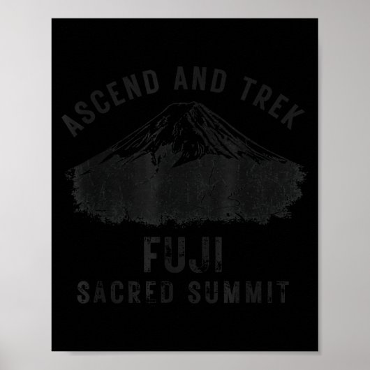 Aufstieg und Wanderung Fuji heiliger Gipfel Wander Poster (Vorne)