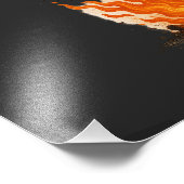 Aufstieg von den Aschen - flammender Schädel mit F Fotodruck (Ecke)