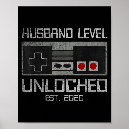 Aufstieg zum Ehemann 2026 Aufgestiegener Junggesel Poster (Vorne)