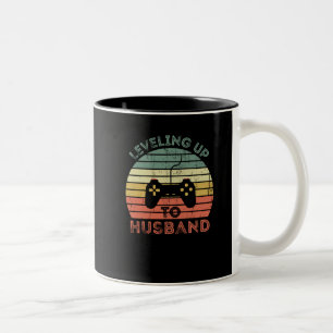 Aufstieg zum Ehemann-Gamer-Vatertag Zweifarbige Tasse