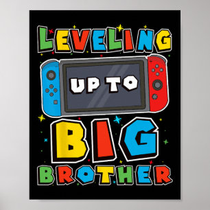 Aufstieg zum großen Bruder für Gamer-Jungs, Kinder Poster